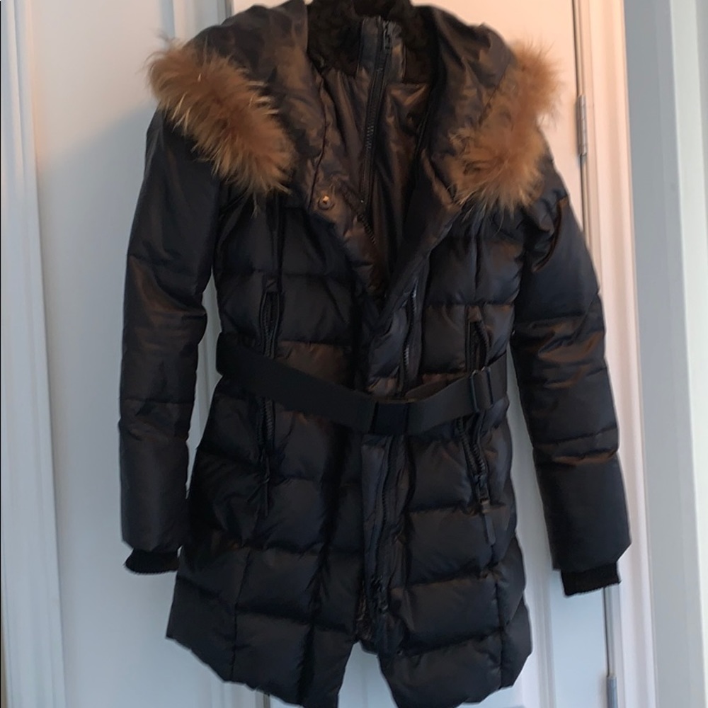 RUDSAK Black Ski Jacket with Fur Trim